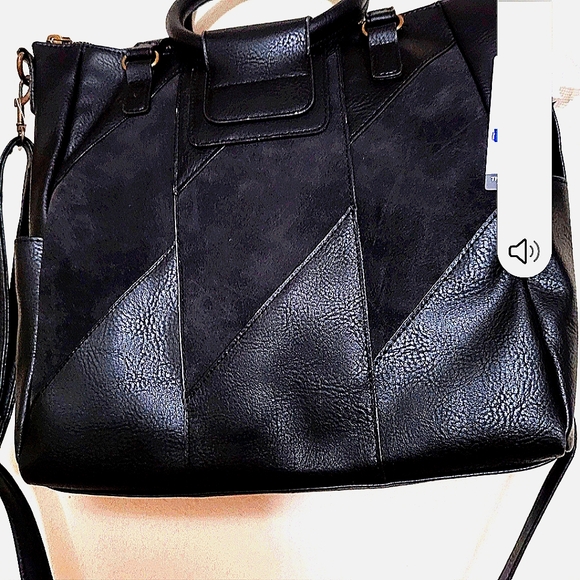 Faux Leather Shoulder Bag + Handbag - Picture 4 of 5